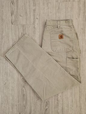 Carhartt Men's 36x34 Original Dungaree Duck Chinos in Light Tan